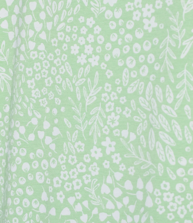 Sleep Sense Ditsy Floral Print Short Sleeve Crew Neck Knit Nightshirt