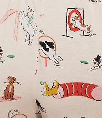Sleep Sense Dog Daycare Print Coordinating Knit Sleep Capri Pants