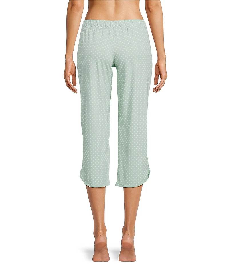 Sleep Sense Dotted Print Coordinating Knit Sleep Capri Pants