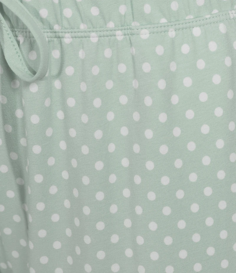 Sleep Sense Dotted Print Coordinating Knit Sleep Capri Pants