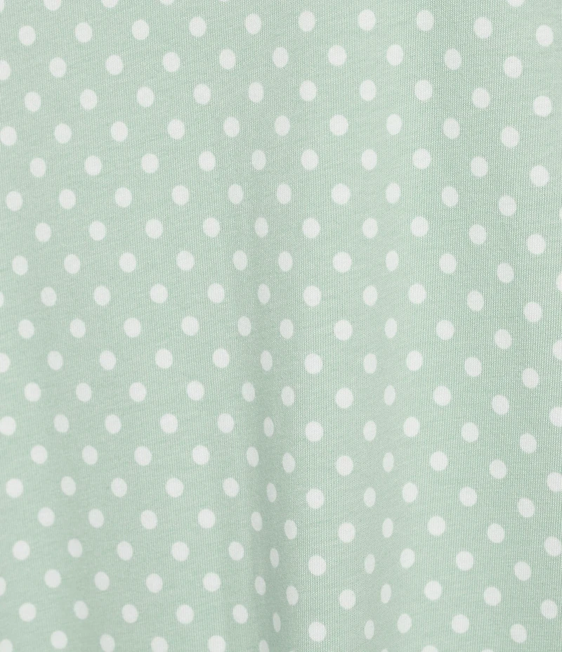 Sleep Sense Dotted Print Short Sleeve Crew Neck Coordinating Knit Sleep Shirt
