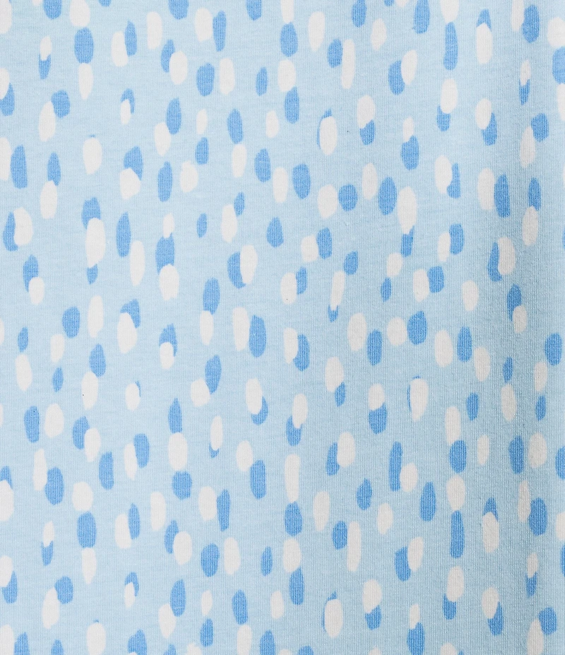 Sleep Sense Drop Print Short Sleeve Crew Neck Knit Nightgown