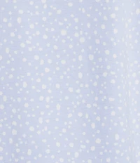 Sleep Sense Falling Snow Print Knit Long Sleeve Crew Neck Coordinating Holiday Sleep Top