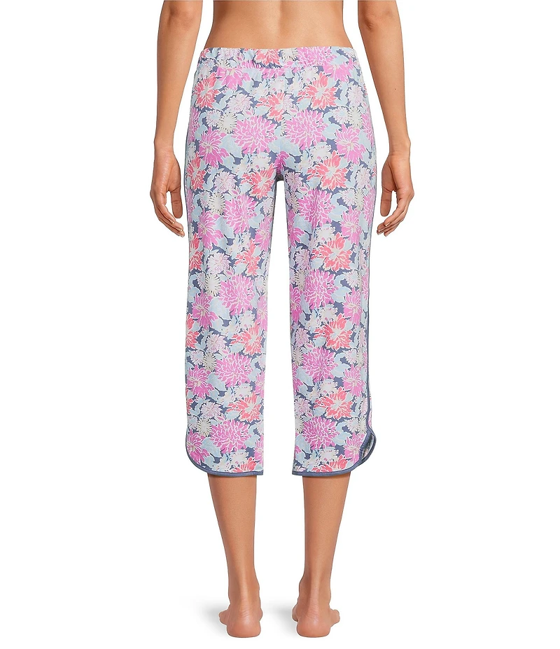 Sleep Sense Floral Print Coordinating Knit Sleep Capri Pants