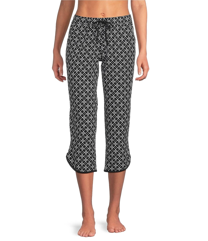 Sleep Sense Geometric Print Coordinating Knit Sleep Capri Pants