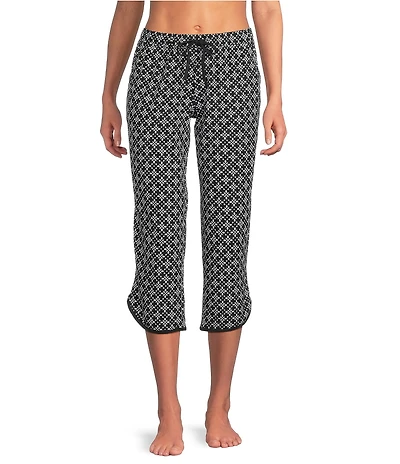 Sleep Sense Geometric Print Coordinating Knit Sleep Capri Pants