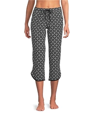 Sleep Sense Geometric Print Coordinating Knit Sleep Capri Pants