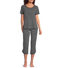 Sleep Sense Geometric Print Coordinating Knit Sleep Capri Pants