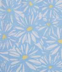 Sleep Sense Knit Daisy Print Drawstring Tie Coordinating Sleep Capri Pants