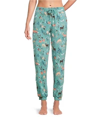 Sleep Sense Knit Fall Woods Drawstring Tie Coordinating Sleep Joggers