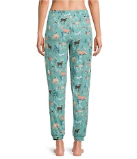 Sleep Sense Knit Fall Woods Drawstring Tie Coordinating Sleep Joggers