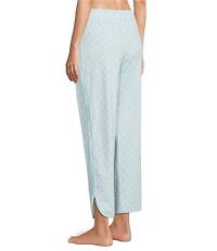 Sleep Sense Lily Print Drawstring Tie Coordinating Knit Sleep Pants