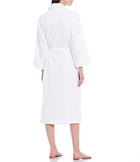 Sleep Sense Long Sleeve Shawl Collar Terry Striped Robe