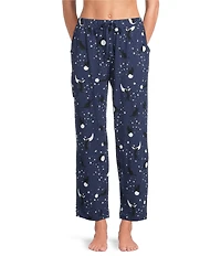 Sleep Sense Moonlit Cats Print Coordinating Knit Sleep Pants