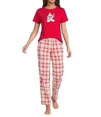 Sleep Sense Mr. Bingle Solid Short Sleeve Knit Holiday Sleep Top