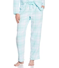 Sleep Sense Plaid Flannel Drawstring Tie Coordinating Sleep Pants