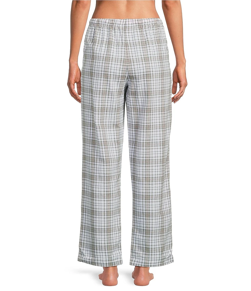 Sleep Sense Plaid Yarn Dye Cotton Portuguese Flannel Drawstring Tie Coordinating Sleep Pants