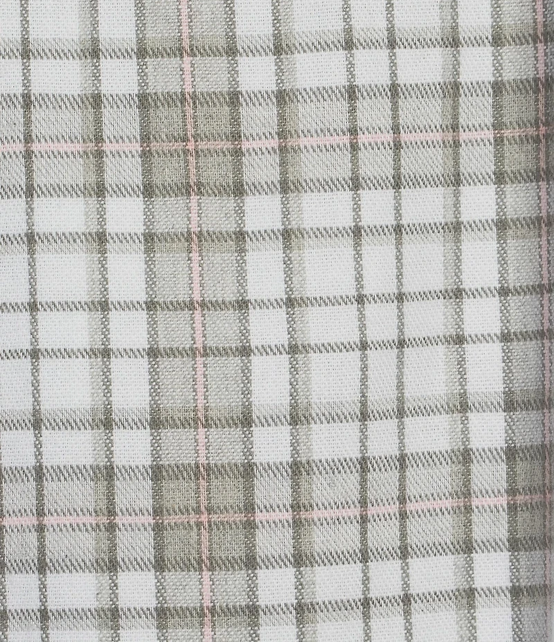 Sleep Sense Plaid Yarn Dye Cotton Portuguese Flannel Drawstring Tie Coordinating Sleep Pants