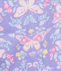 Sleep Sense Plus Size Butterfly Floral Print Knit Drawstring Tie Coordinating Sleep Pants