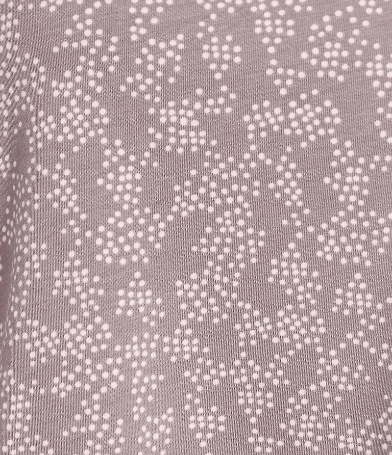 Sleep Sense Plus Size Jersey Knit Abstract Dot Long Sleeve Scoop Neck Coordinating Sleep Top