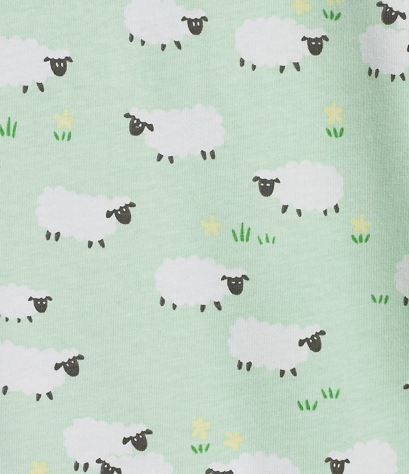 Sleep Sense Plus Size Sheep Print Short Sleeve Crew Neck Knit Nightgown