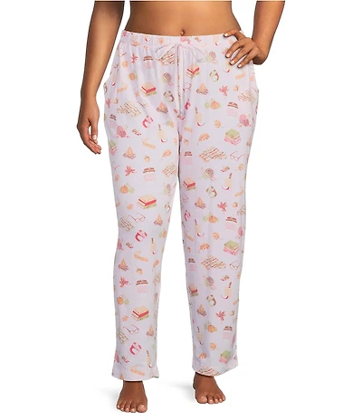 Sleep Sense Plus Size Tossed Fall Print Coordinating Knit Sleep Pants