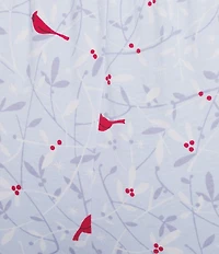 Sleep Sense Plus Size Winter Birds Print Knit Drawstring Tie Coordinating Holiday Sleep Joggers