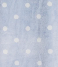 Sleep Sense Polka Dot Print Velour Long Sleeve Crew Neck Coordinating Sleep Top