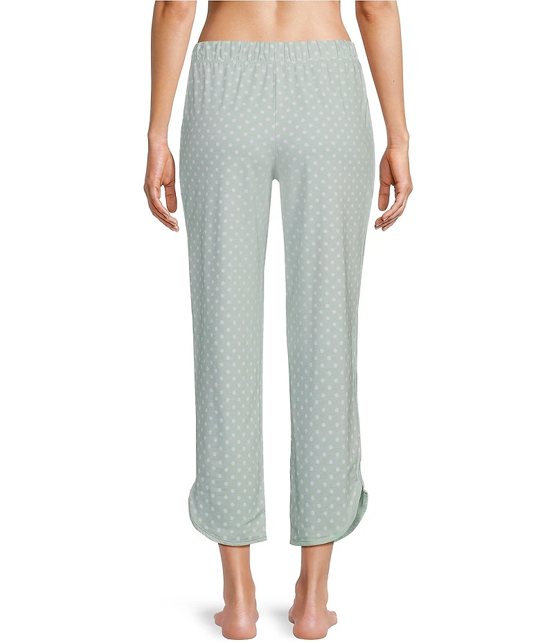 Sleep Sense Sage Dot Print Coordinating Knit Sleep Capri Pants