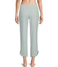 Sleep Sense Sage Dot Print Coordinating Knit Sleep Capri Pants