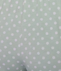 Sleep Sense Sage Dot Print Coordinating Knit Sleep Crop Pants