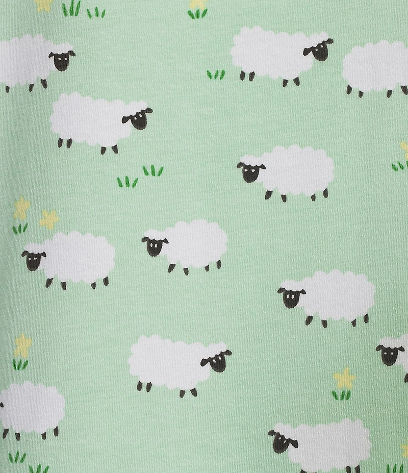 Sleep Sense Sheep Print Short Sleeve Crew Neck Knit Nightgown