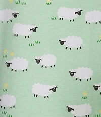Sleep Sense Sheep Print Short Sleeve Crew Neck Knit Nightgown