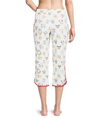 Sleep Sense Summer Dogs Print Coordinating Knit Sleep Capri Pants