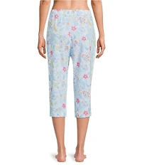Sleep Sense Sweet Paisley Print Knit Drawstring Tie Coordinating Sleep Pants