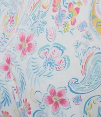 Sleep Sense Sweet Paisley Print Knit Drawstring Tie Coordinating Sleep Pants