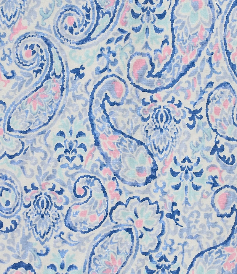 Sleep Sense Sweet Paisley Print Short Sleeve Crew Neck Knit Sleep Shirt