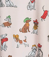 Sleep Sense Western Dogs Print Short Sleeve Scoop Neck Coordinating Sleep Top