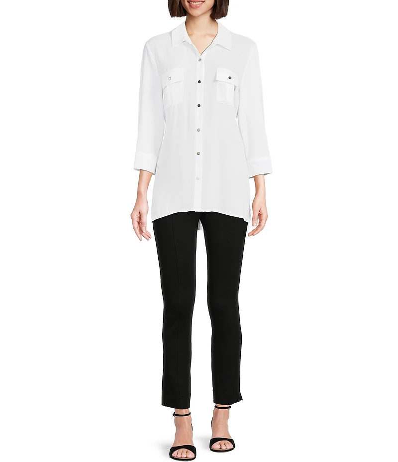 Slim Factor by Investments Coordinating Ponte Knit Ankle Skinny Pants