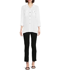 Slim Factor by Investments Coordinating Ponte Knit Ankle Skinny Pants