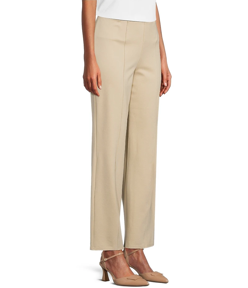 Slim Factor by Investments Stretch Ponte Knit No Waist Slim Straight Pants
