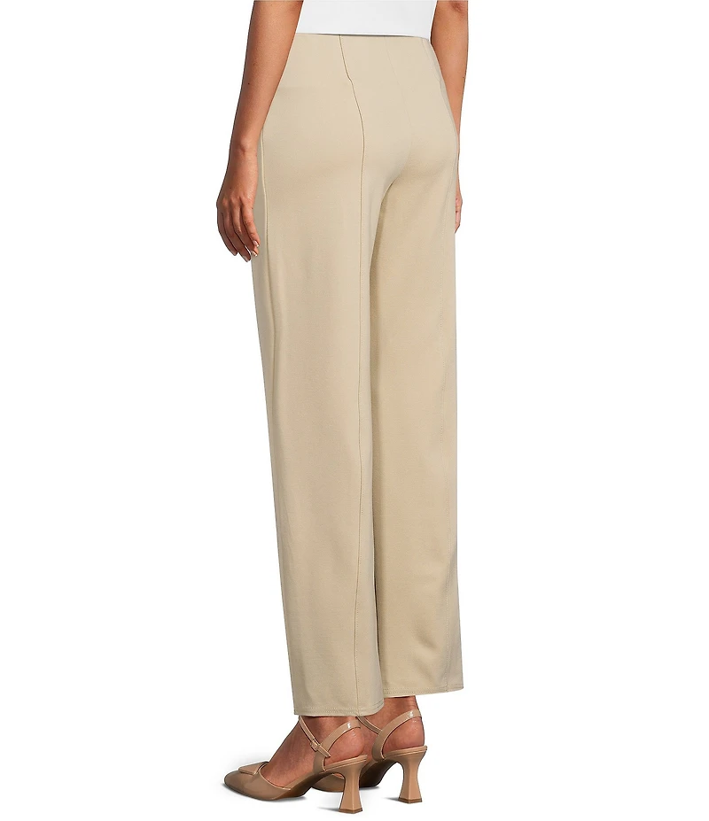 Slim Factor by Investments Stretch Ponte Knit No Waist Slim Straight Pants