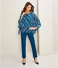 Slim Factor by Investments Stretch Ponte Knit No Waist Slim Straight Pants