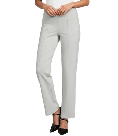 Slim Factor by Investments Stretch Ponte Knit No Waist Slim Straight Pants