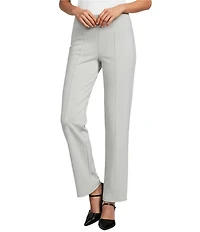 Slim Factor by Investments Stretch Ponte Knit No Waist Slim Straight Pants