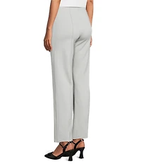 Slim Factor by Investments Stretch Ponte Knit No Waist Slim Straight Pants