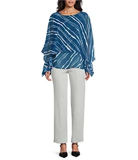 Slim Factor by Investments Stretch Ponte Knit No Waist Slim Straight Pants