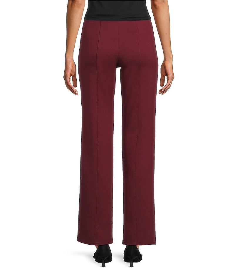Slim Factor by Investments Ponte Knit No Waist Slim Straight Pants