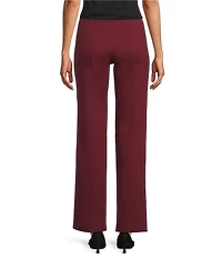 Slim Factor by Investments Ponte Knit No Waist Slim Straight Pants
