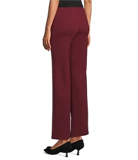 Slim Factor by Investments Ponte Knit No Waist Slim Straight Pants